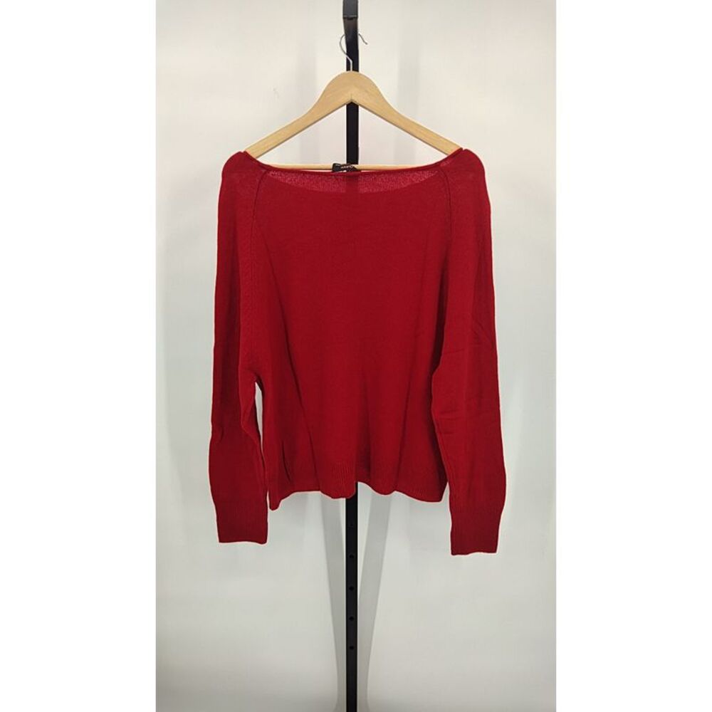 Quince Mongolian Cashmere Red Women’s Lightweight Knit Sweater - Picture 2 of 2